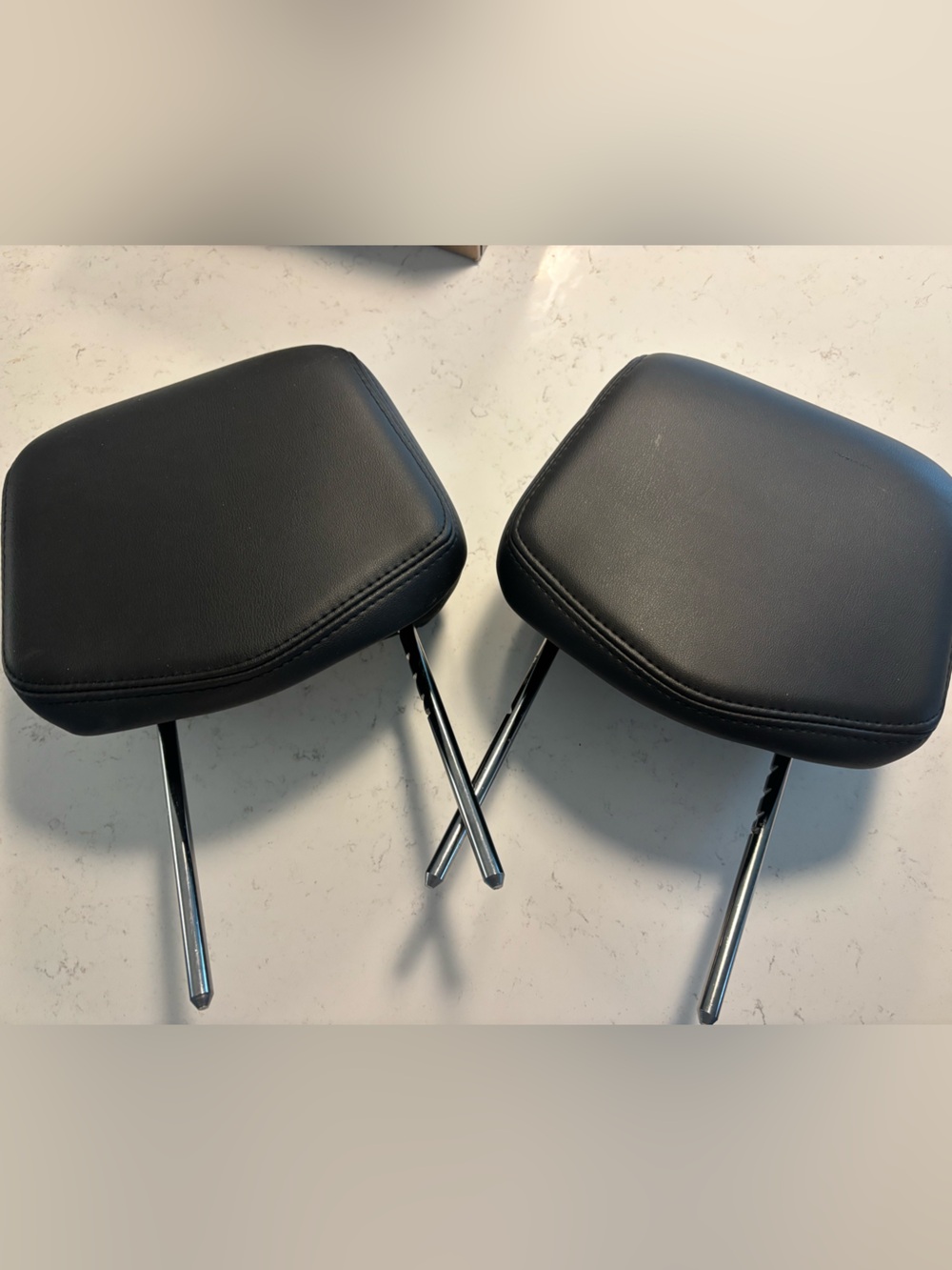 2011 Cadillac CTS Pair of Black Leather Car Headrests